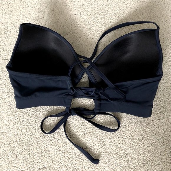 Navy Bikini Top Size L - Picture 2 of 2